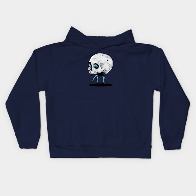 Robot skull Kids Hoodie by StefanAlfonso